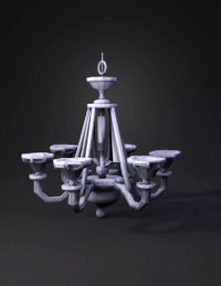 3d model: generate a chandelier for a human fall flat level and make the color l