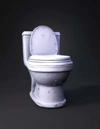 3d model: туалет с крышкой