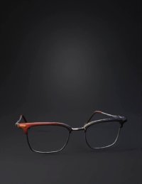 3d model: metal frame eyeglasses with clear lenses and black temple tips