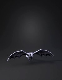 3d model: dragon in flight with leathery wings brown gray scales