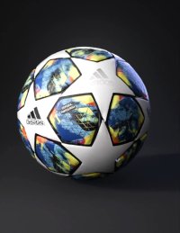 3d model: Adidas soccer ball with colorful geometric panel design