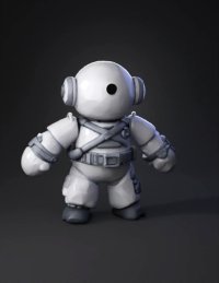 3d model: retire das costas do personagem o ponto que está representando um na