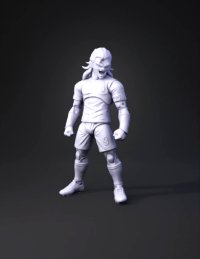 3d model: pink humanoid action figure wearing Norway national team jersey blond
