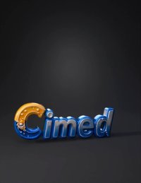 3d model: eu preciso do texto Cimed em 3D faça para mim por favor