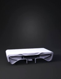 3d model: airport terminal with curved white arches glass facade pedestrians