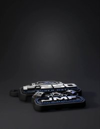 3d model: Ford F 250 emblem badge with piston and gear accents in metallic silve