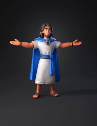 3d model: Create a stylized cinematic 3D character of Solomon at age 18 Style