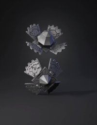 3d model: Total War Warhammer emblem with a central faceted gem and wing like me