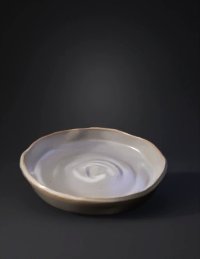 3d model: ceramic bowl with white glaze speckled stoneware texture