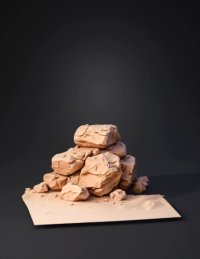 3d model: Realistic game prop asset of desert sandstone rocks close up mini sce