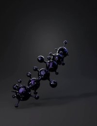 3d model: Create a premium futuristic 3D molecular structure for a website hero