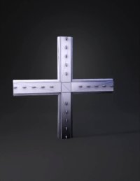 3d model: road intersection of asphalt roads with grassy surroundings