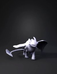 3d model: Dragon Toothless from How to Train Your Dragon dark gray scales gr